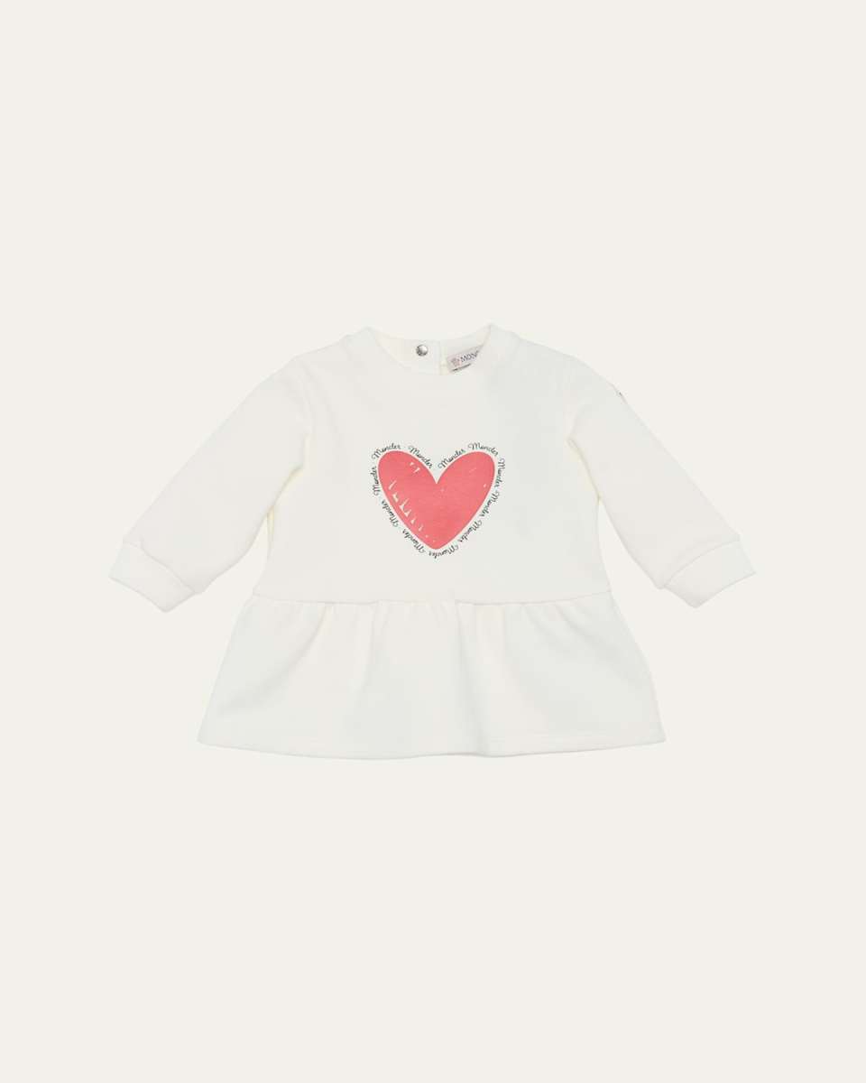 Girl's Heart Logo-Print Sweatshirt Dress, Size 6M-3